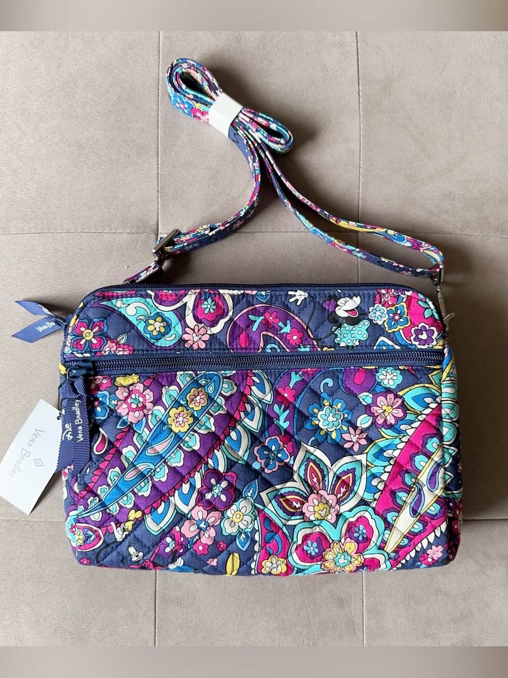 BNWT Vera Bradley Disney Triple Compartment Crossbody Bag